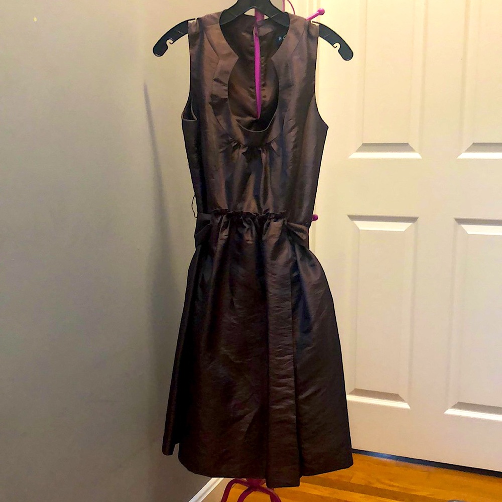 NWOT. Brown iridescent dress. BCBG SIZE 10
